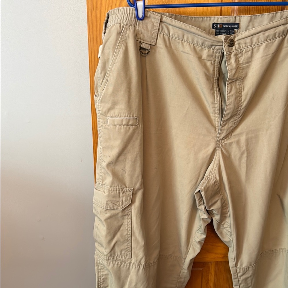 5.11 Tactical Tan Cargo Pants with Relaxed Fit - Picture 4 of 8